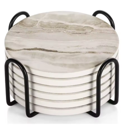 Dessous de verre rond et carré en bois de noyer massif, tapis de tasse en bois de hêtre vierge, Durable, résistant à la chaleur, pour thé et café, napperons, 6 pièces/ensemble