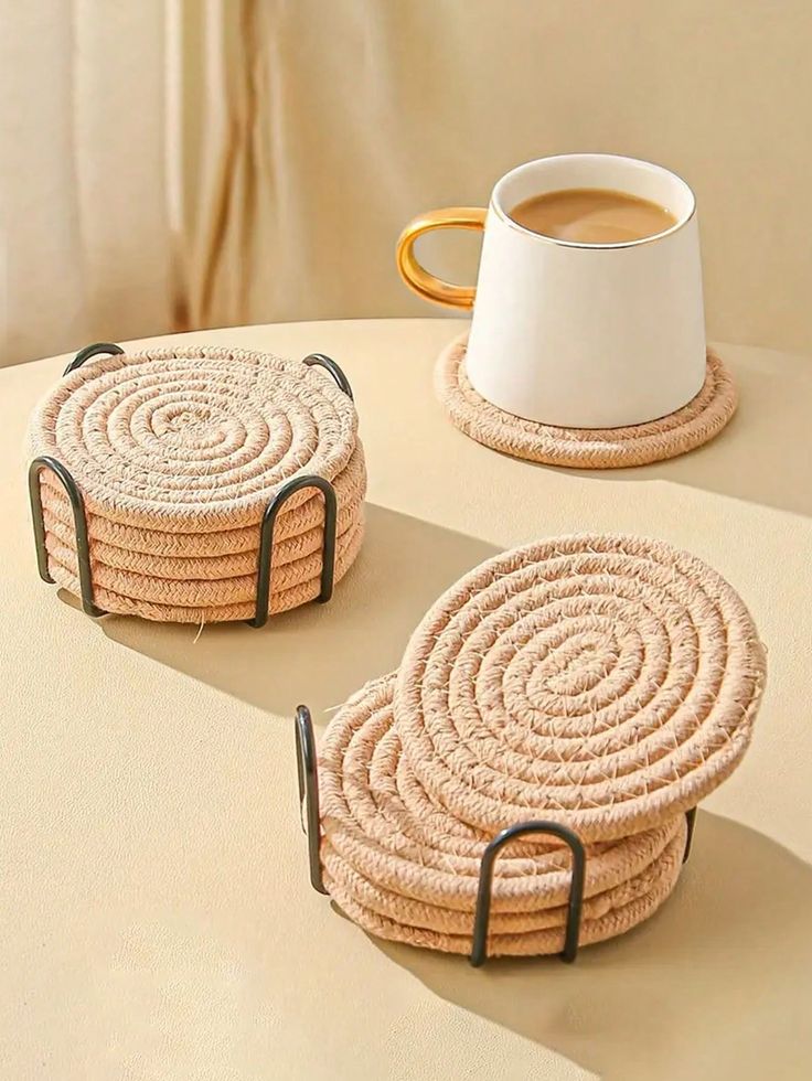 Dessous de verre rond et carré en bois de noyer massif, tapis de tasse en bois de hêtre vierge, Durable, résistant à la chaleur, pour thé et café, napperons, 6 pièces/ensemble_20