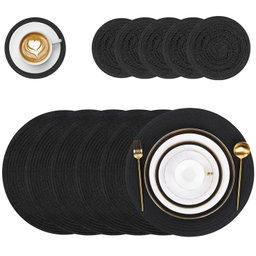 Dessous de verre rond et carré en bois de noyer massif, tapis de tasse en bois de hêtre vierge, Durable, résistant à la chaleur, pour thé et café, napperons, 6 pièces/ensemble