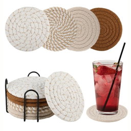 Dessous de verre rond et carré en bois de noyer massif, tapis de tasse en bois de hêtre vierge, Durable, résistant à la chaleur, pour thé et café, napperons, 6 pièces/ensemble