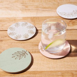 Dessous de verre rond et carré en bois de noyer massif, tapis de tasse en bois de hêtre vierge, Durable, résistant à la chaleur, pour thé et café, napperons, 6 pièces/ensemble