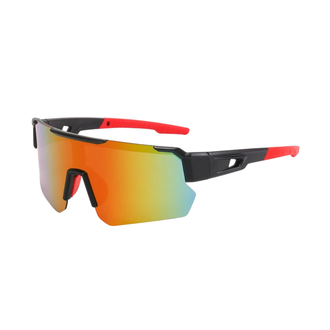  Sports Glasses  Black Red Lens_0