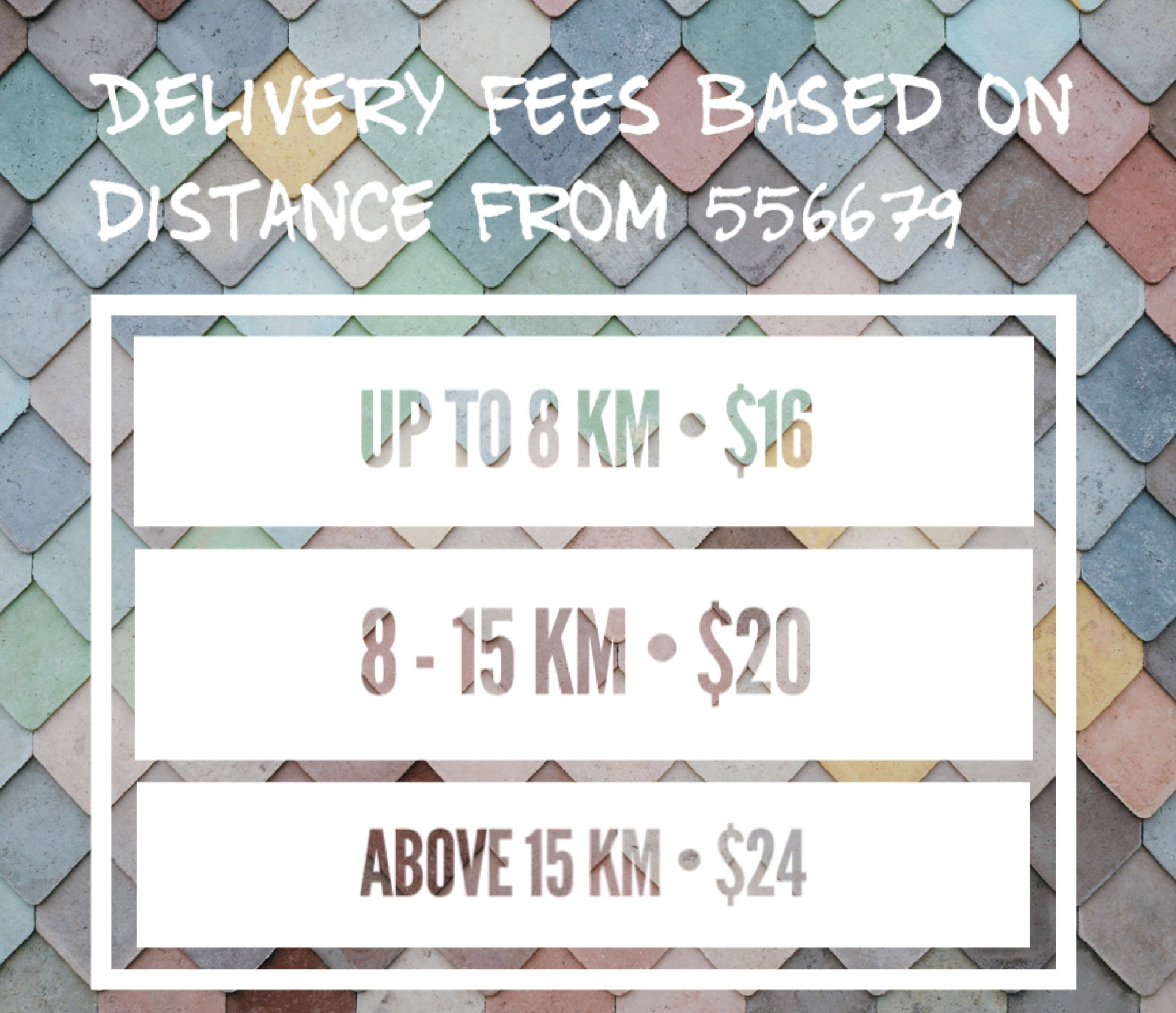 Min order $60 for delivery | Self collect @ Srgn Gdns. Sentosa/Tuas : $40 | +$10 CBD/ Malls/ Hospitals | Please arrange own pickups after 5pm_0