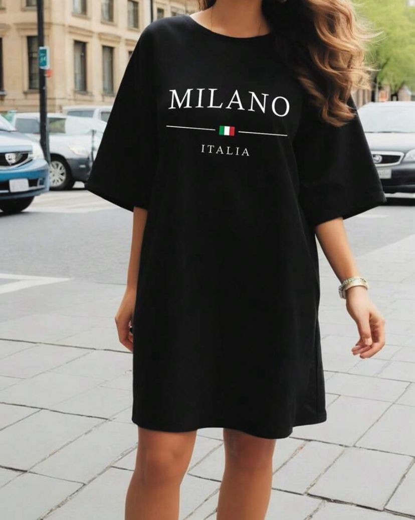 Milano Italy Ladies Drop Shoulder Tees
