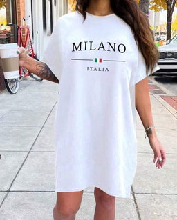 Milano Italy Ladies Drop Shoulder Tees