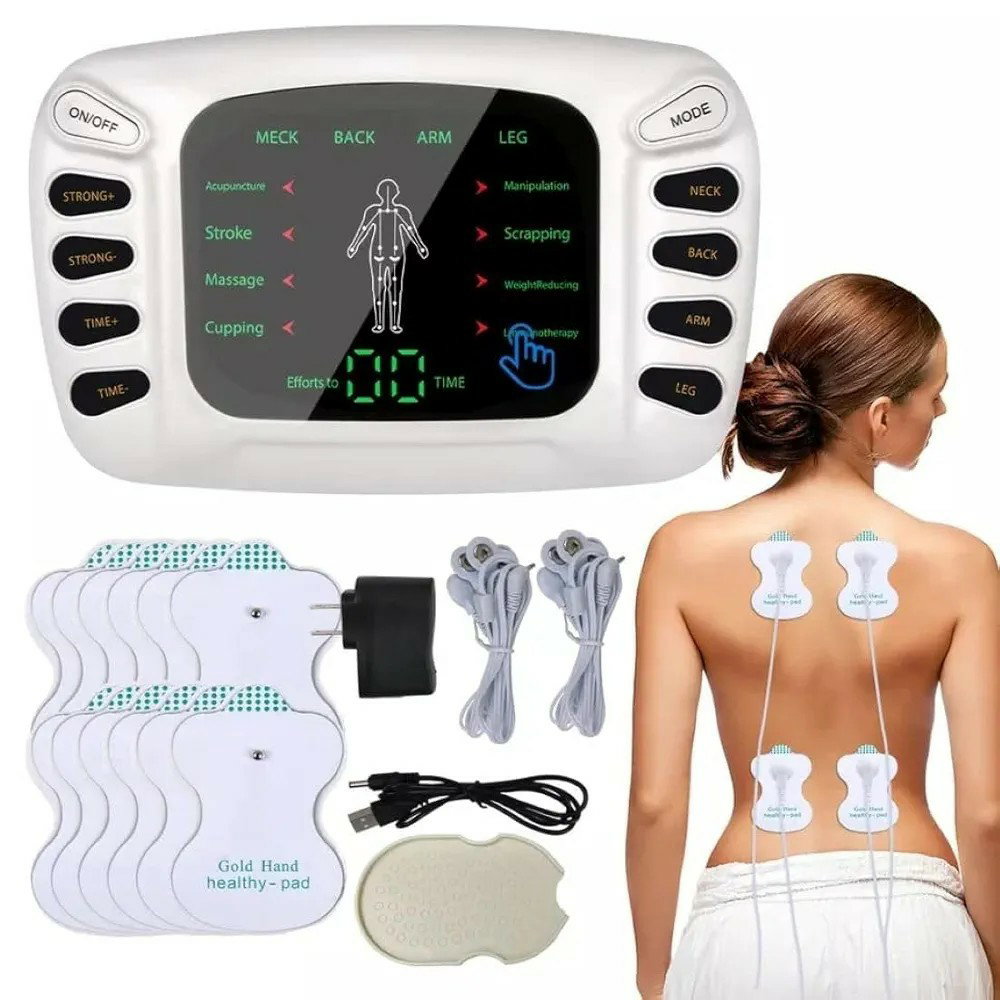 AcuPhysio Electronic Pulse Body Massager Therapy Stroke Slimming Machine For Pain Relief&Fitness Acupuncture Therapy Machine English Version For Pain Relief & Fitness, White_1