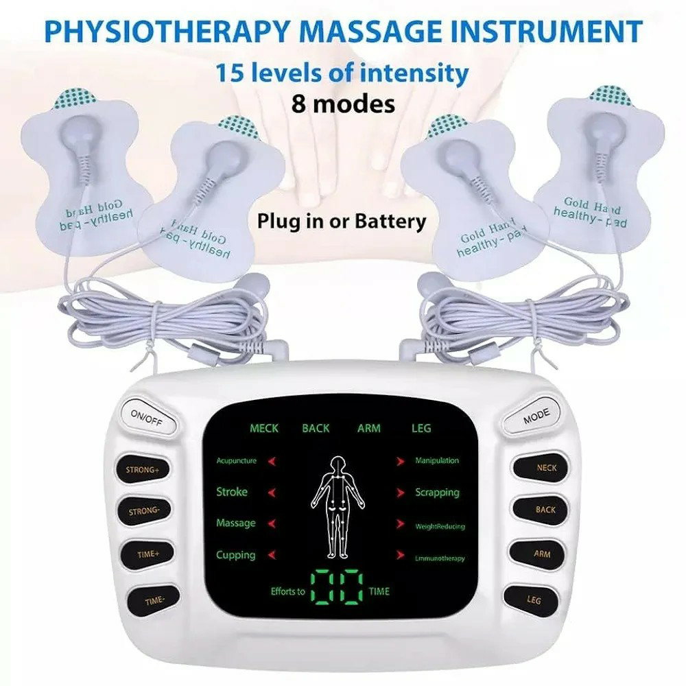 AcuPhysio Electronic Pulse Body Massager Therapy Stroke Slimming Machine For Pain Relief&Fitness Acupuncture Therapy Machine English Version For Pain Relief & Fitness, White_5
