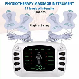 AcuPhysio Electronic Pulse Body Massager Therapy Stroke Slimming Machine For Pain Relief&Fitness Acupuncture Therapy Machine English Version For Pain Relief & Fitness, White