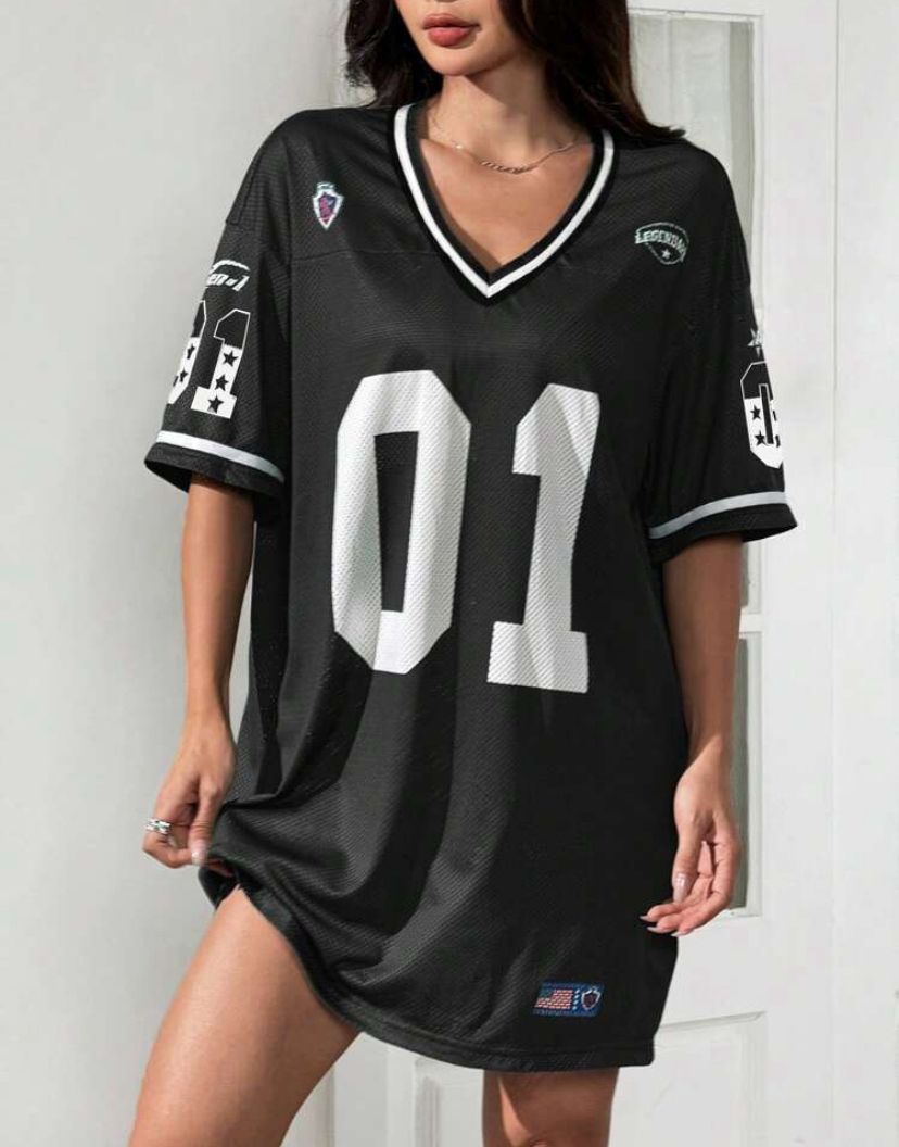 Ladies Drop Shoulder Tees With Print_0