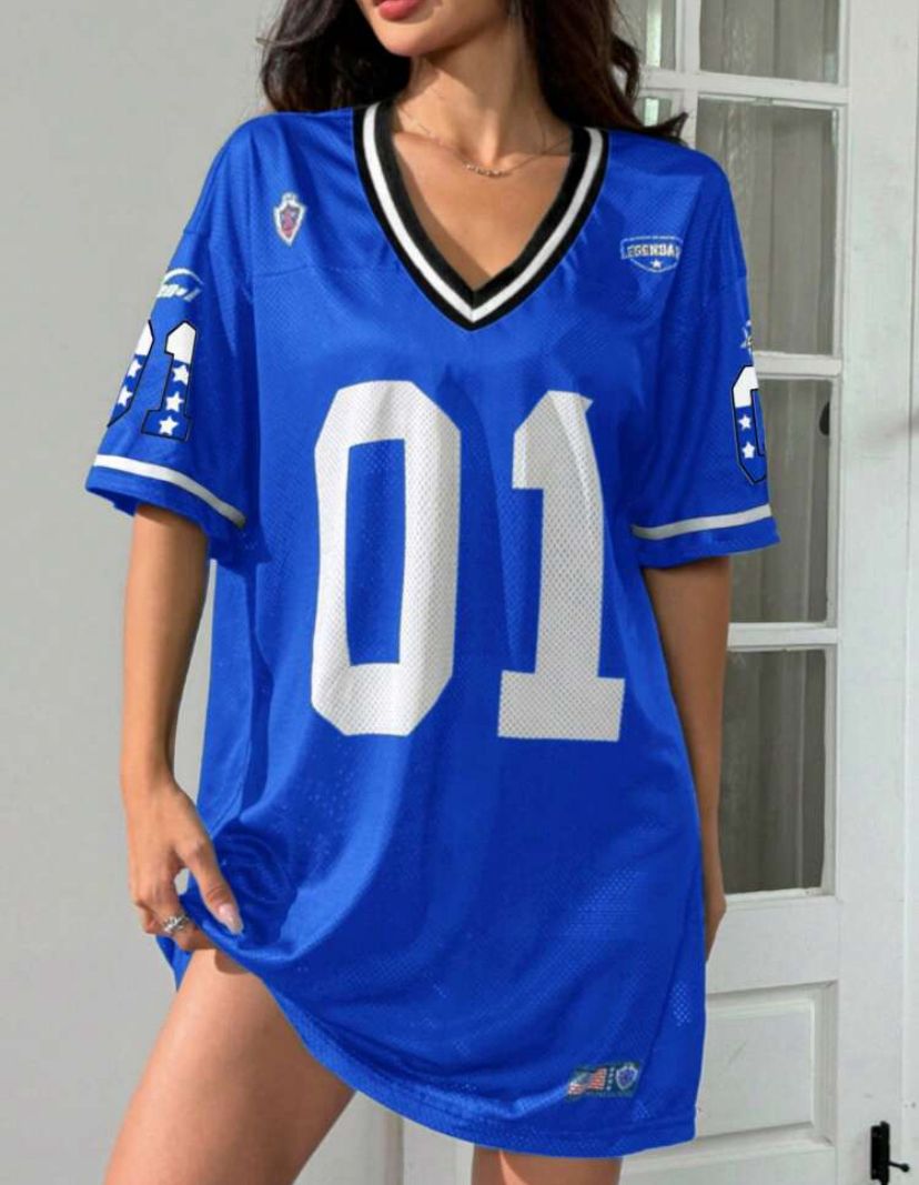 Ladies Drop Shoulder Tees With Print_2