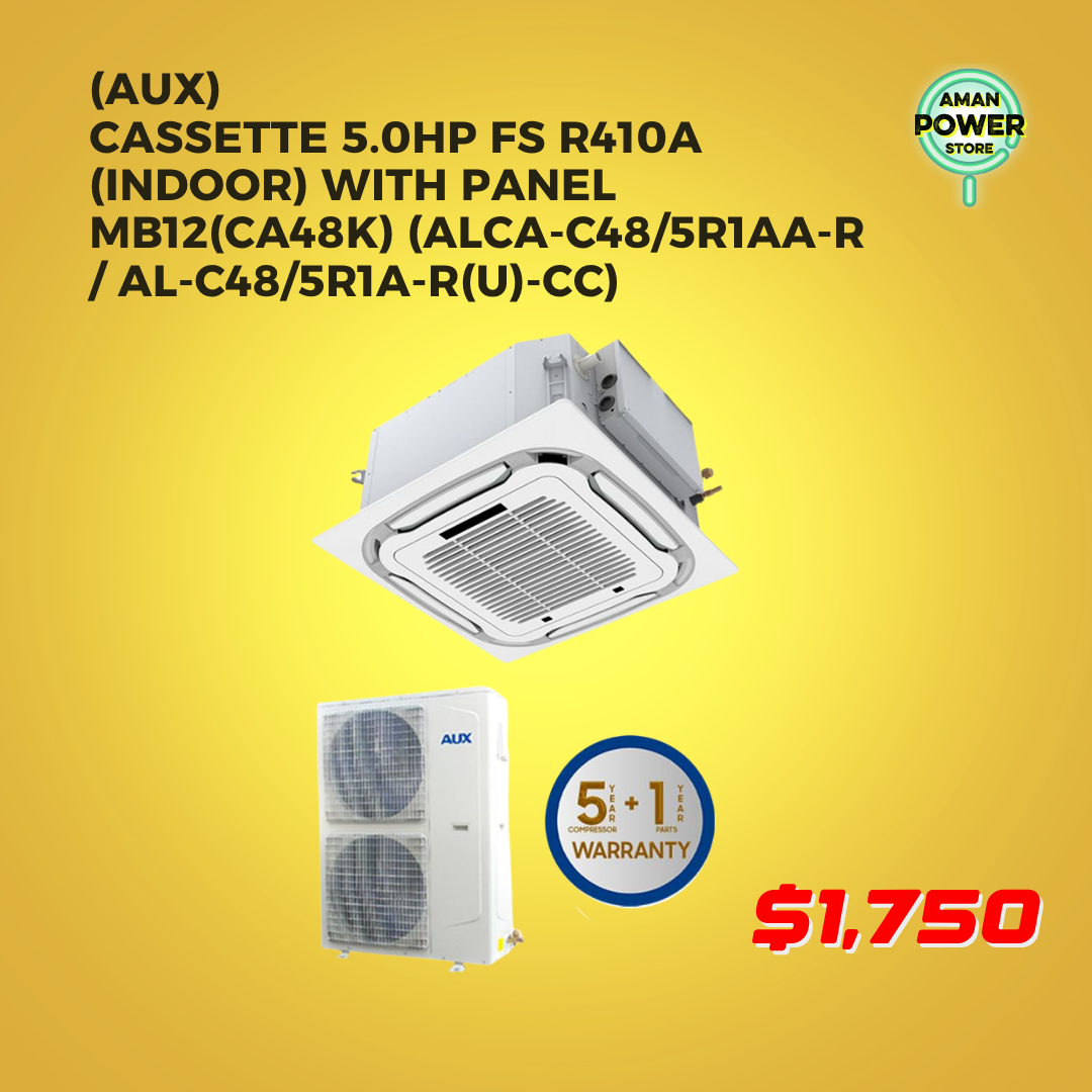 (AUX) CASSETTE 5.0HP FS R410A (INDOOR) WITH PANEL MB12(CA48K) (ALCA-C48/5R1AA-R / AL-C48/5R1A-R(U)-CC)_0
