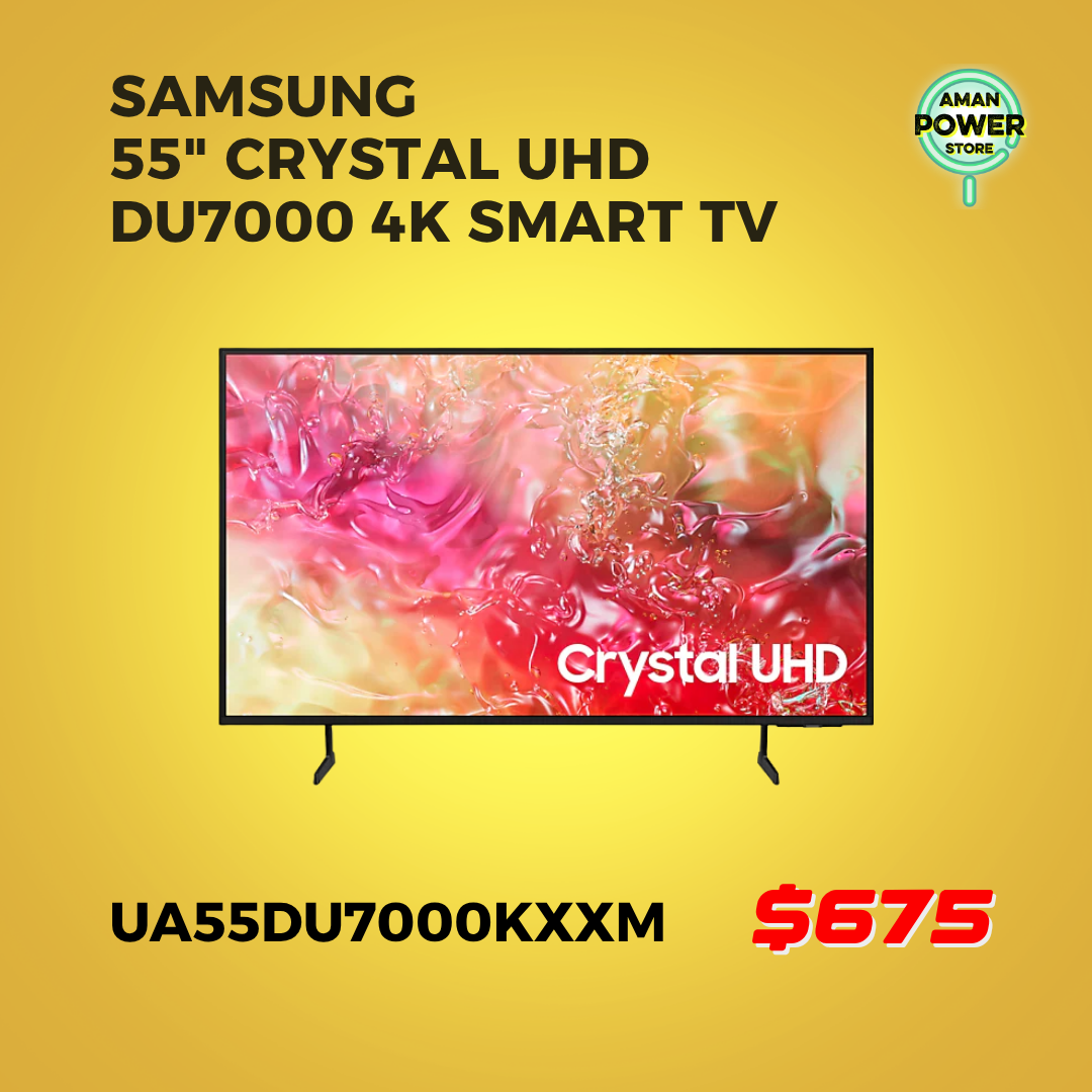SAMSUNG 55" CRYSTAL UHD DU7000 4K SMART TV (UA55DU7000KXXM)