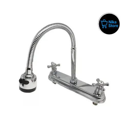 Llave para Fregadero Doble Flexible 8"