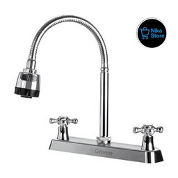 Llave para Fregadero Doble Flexible 8"