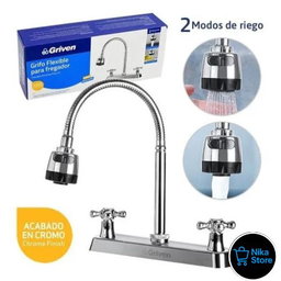 Llave para Fregadero Doble Flexible 8"