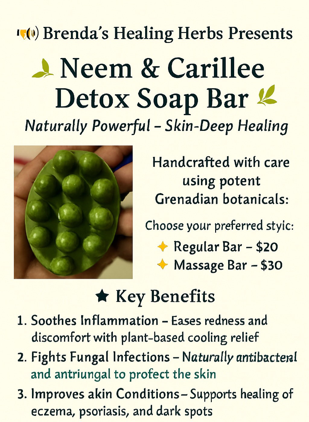 Neem & Carillee Detox Soap Bar _1