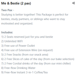 Me & Bestie (2 pax)