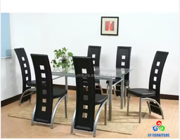 Ensemble de table à manger en verre moderne et élégant pour la maison, l'hôtel, l'atelier ou l'entrepôt utilisent des meubles de restaurant polyvalents