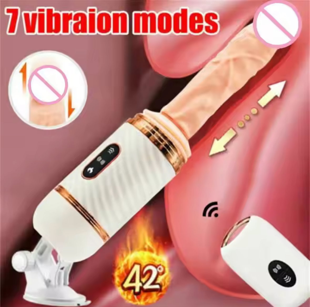 Wireless Remote Control Electric Sex Toy Vibrator Dildo Heating Silicone Automatic Telescopic Dildo_3