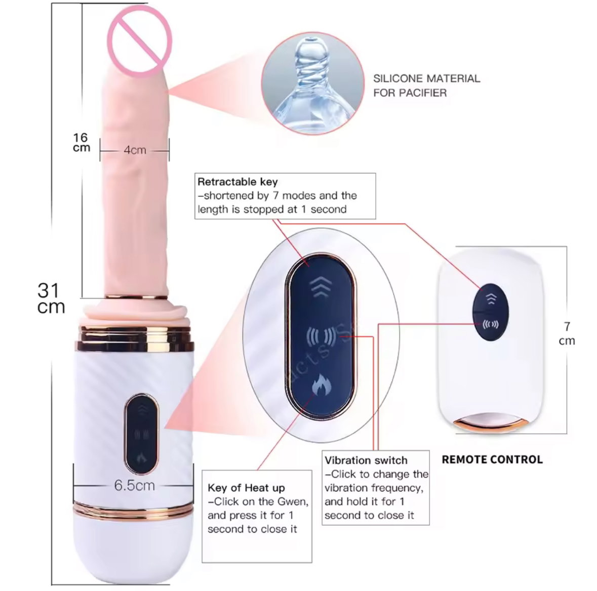 Wireless Remote Control Electric Sex Toy Vibrator Dildo Heating Silicone Automatic Telescopic Dildo_2
