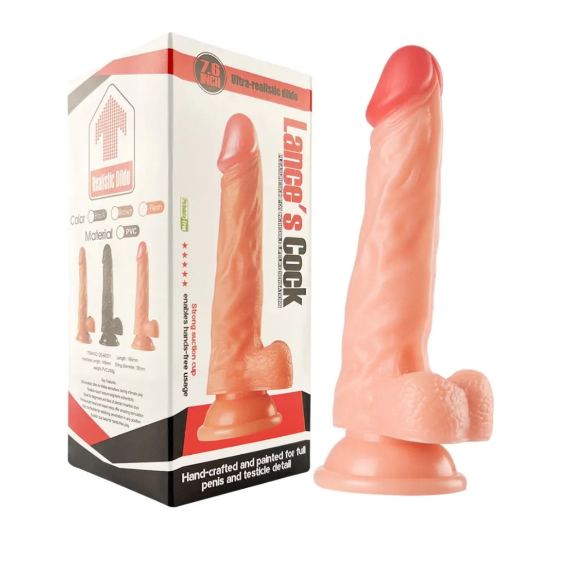 7 Inch Realistic Dildo Penis Sex Toys With Suction Cup_1