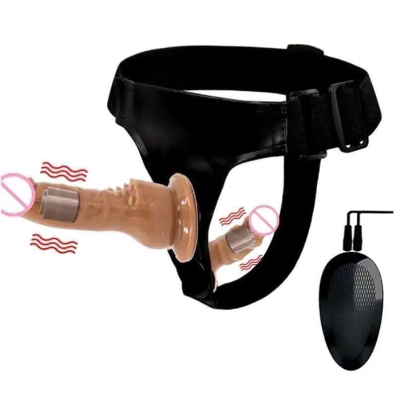 Vibrate Strap On 2 Dildo Sex Toys_0