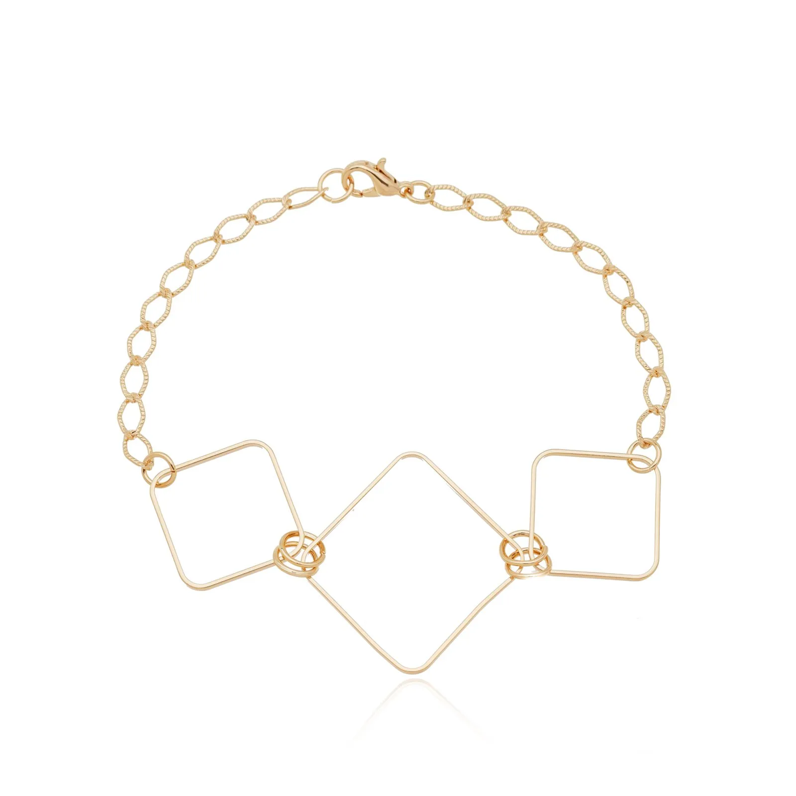 Pulseira Losangos banhada a Ouro 18k_0