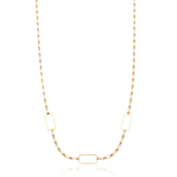 Choker Retangular com Zircônias banhada a Ouro 18k
