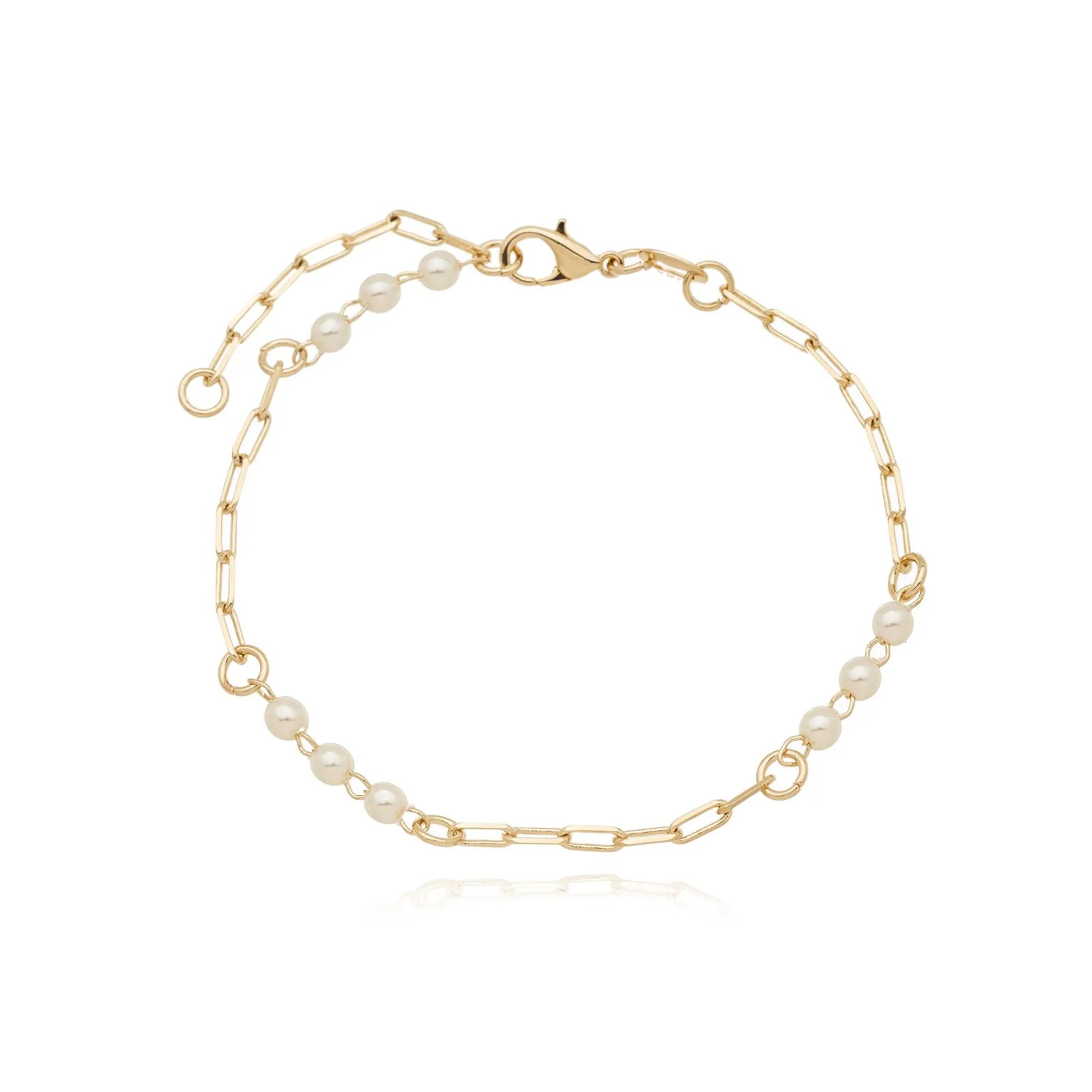 Pulseira com Pérolas banhada a Ouro 18k_0