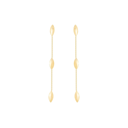 Brinco de Corrente com Navetes banhado a Ouro 18k
