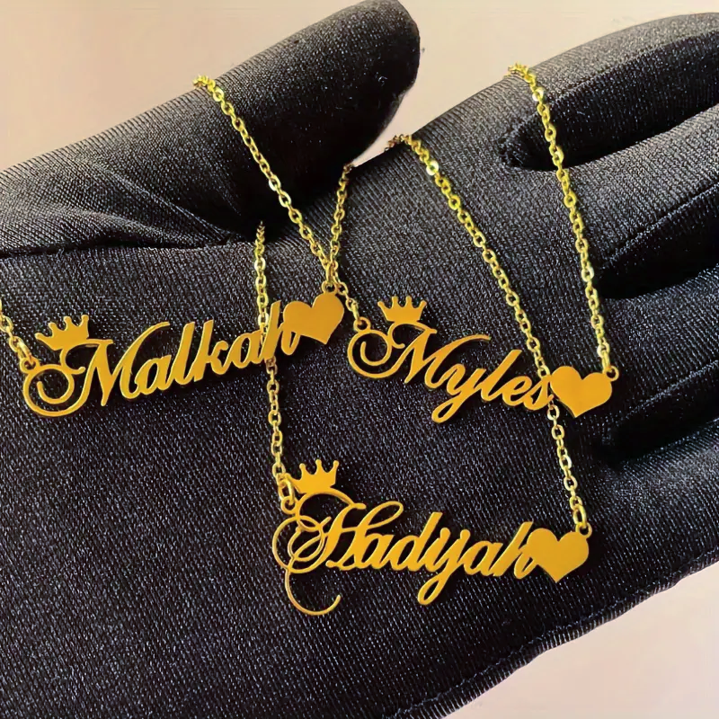 Custom Name Necklace (crown)
