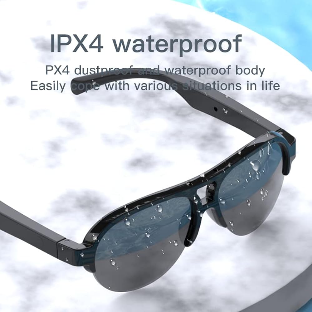 F08 Smart Glasses,Wireless Bluetooth Smart Sunglasses,IP4 Waterproof,Open Ear sound Speakers, Blue light Filter & Polarized Sunglasses Lenses,Connect Mobile Phones and Tablets_1