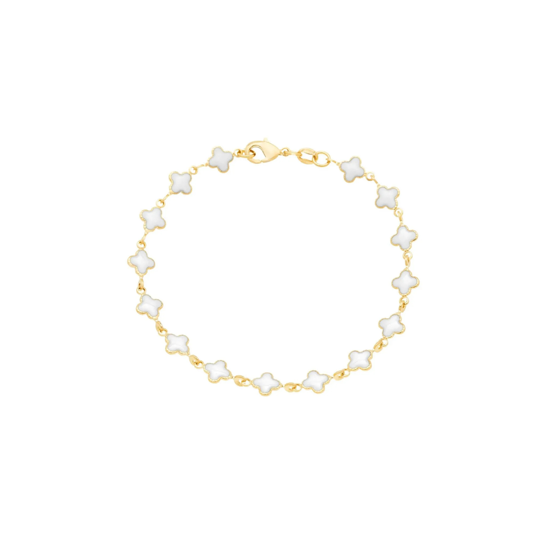 Pulseira Trevos banhada a Ouro 18k