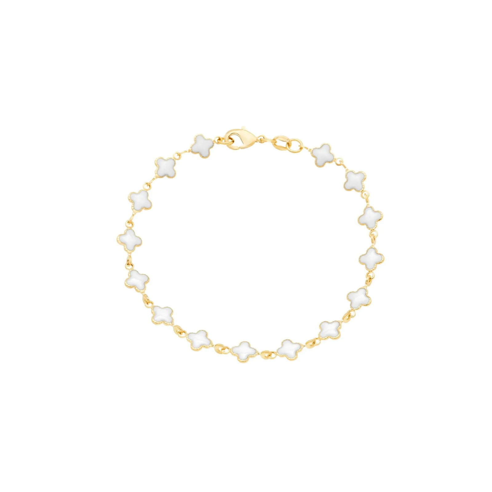 Pulseira Trevos banhada a Ouro 18k_0