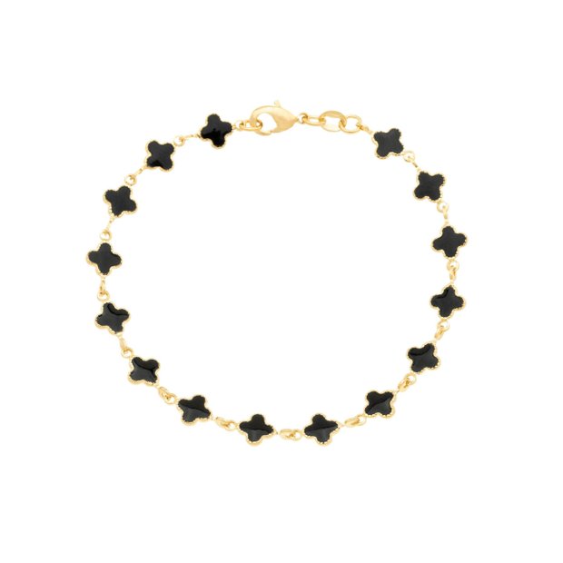 Pulseira Trevos banhada a Ouro 18k