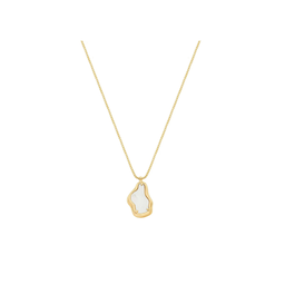 Gargantilha Orgânica com Acrílico banhada a Ouro 18k