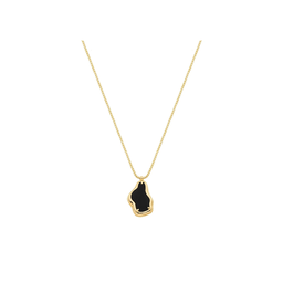 Gargantilha Orgânica com Acrílico banhada a Ouro 18k