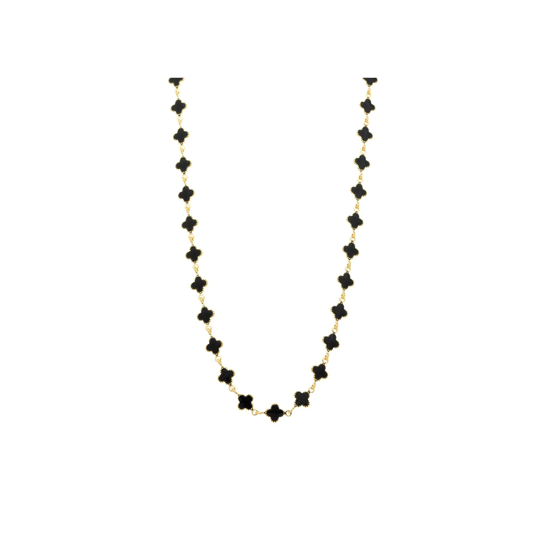 Choker com Trevos banhada a Ouro 18k