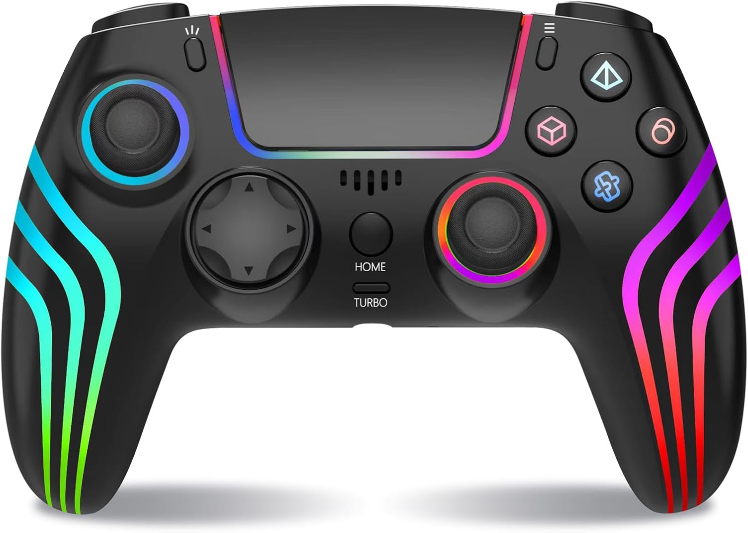 Controle sem fio para PS4 (RGB) om sensor de seis eixos, touchpad de vibração dupla, entrada para fone de ouvido_6