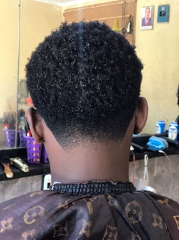 Haircut with dye 