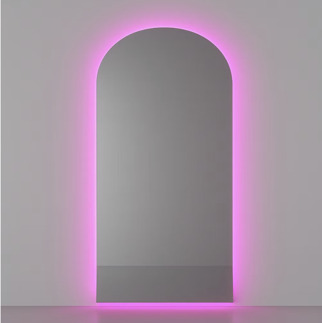 Espejo tipo arco con luz LED RGB 170×70 cm_0