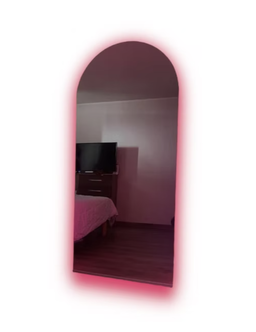 Espejo tipo arco con luz LED RGB 170×70 cm