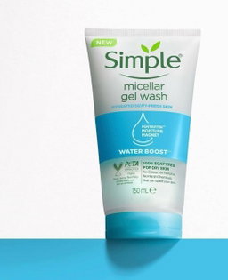 SIMPLE WATER BOOST MICELLAR FACIAL GEL WASH - 150ML | سمبل غسول ميسلير جيل - 150 مل