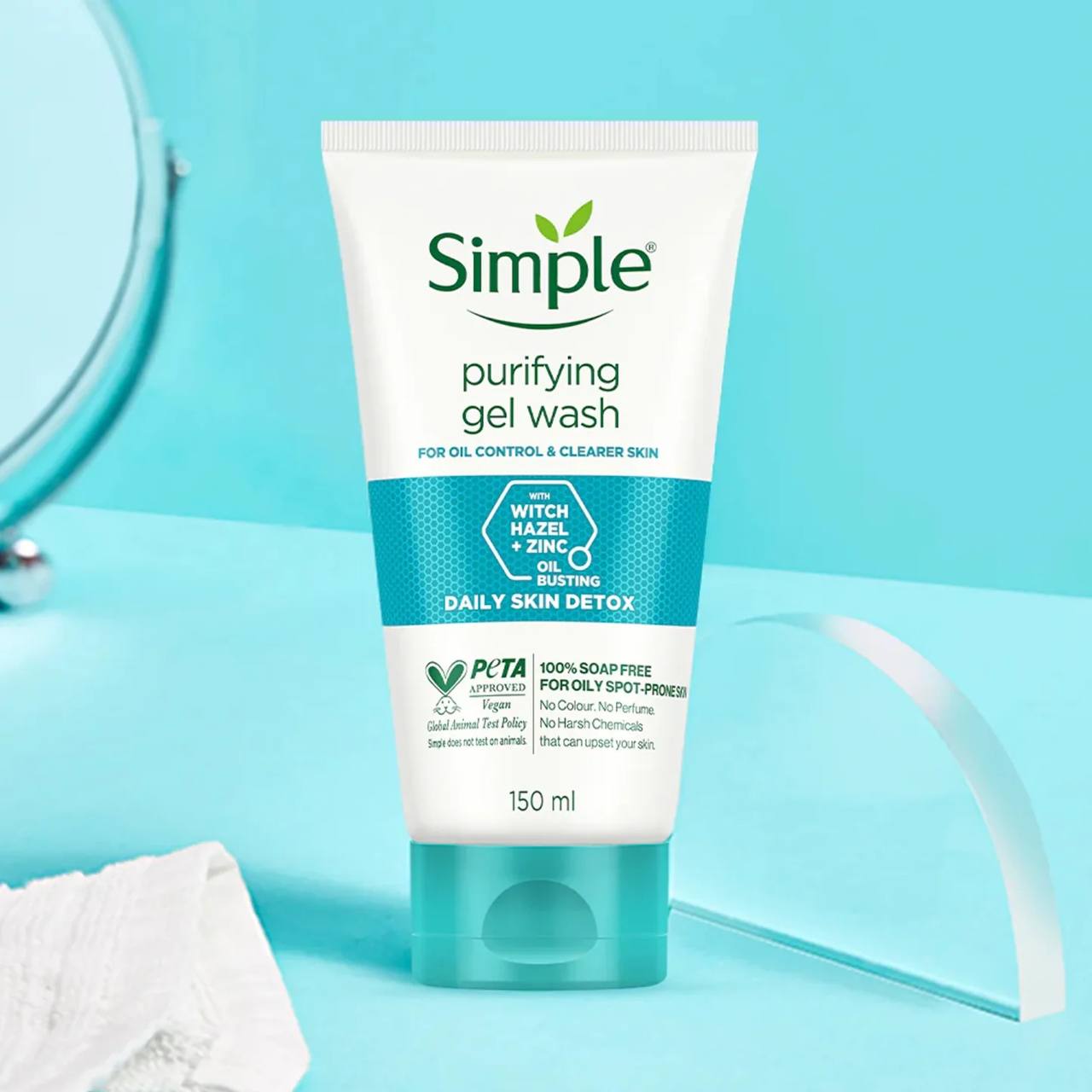Simple purifying gel wash 150 ml سمبل غسول منقي للبشرة_0