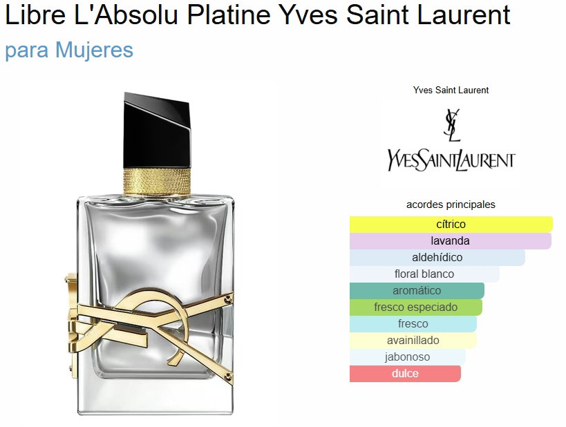 YSL LIBRE ABSOLU PLATINE