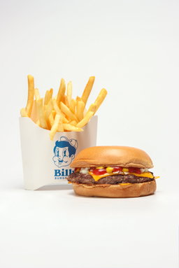 CheeseBurger + Papas Fritas