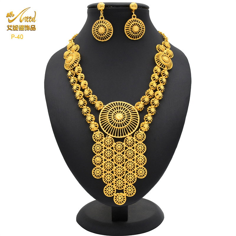 24k Gold plaited copper. Dubai  bridal set_2