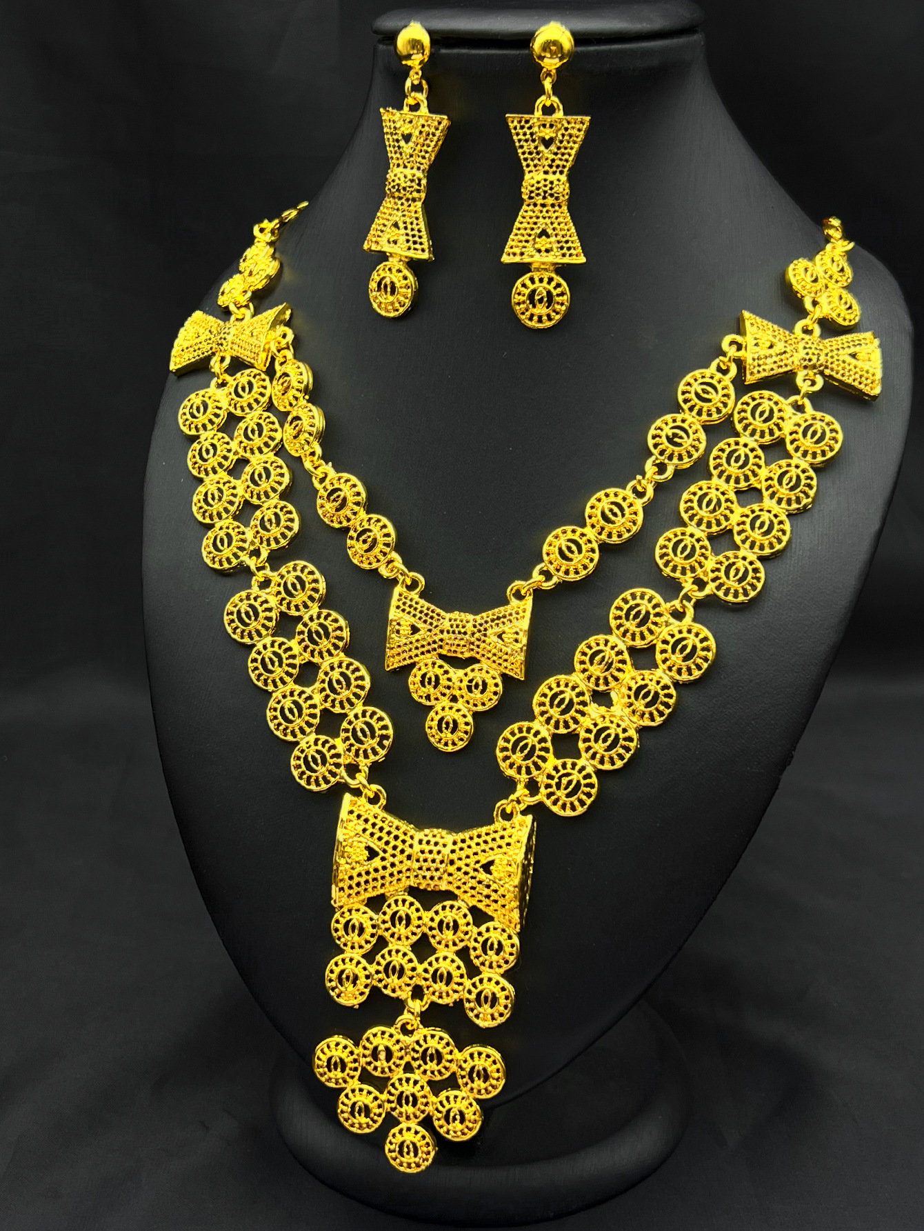 24k Gold plaited copper. Dubai  bridal set_5