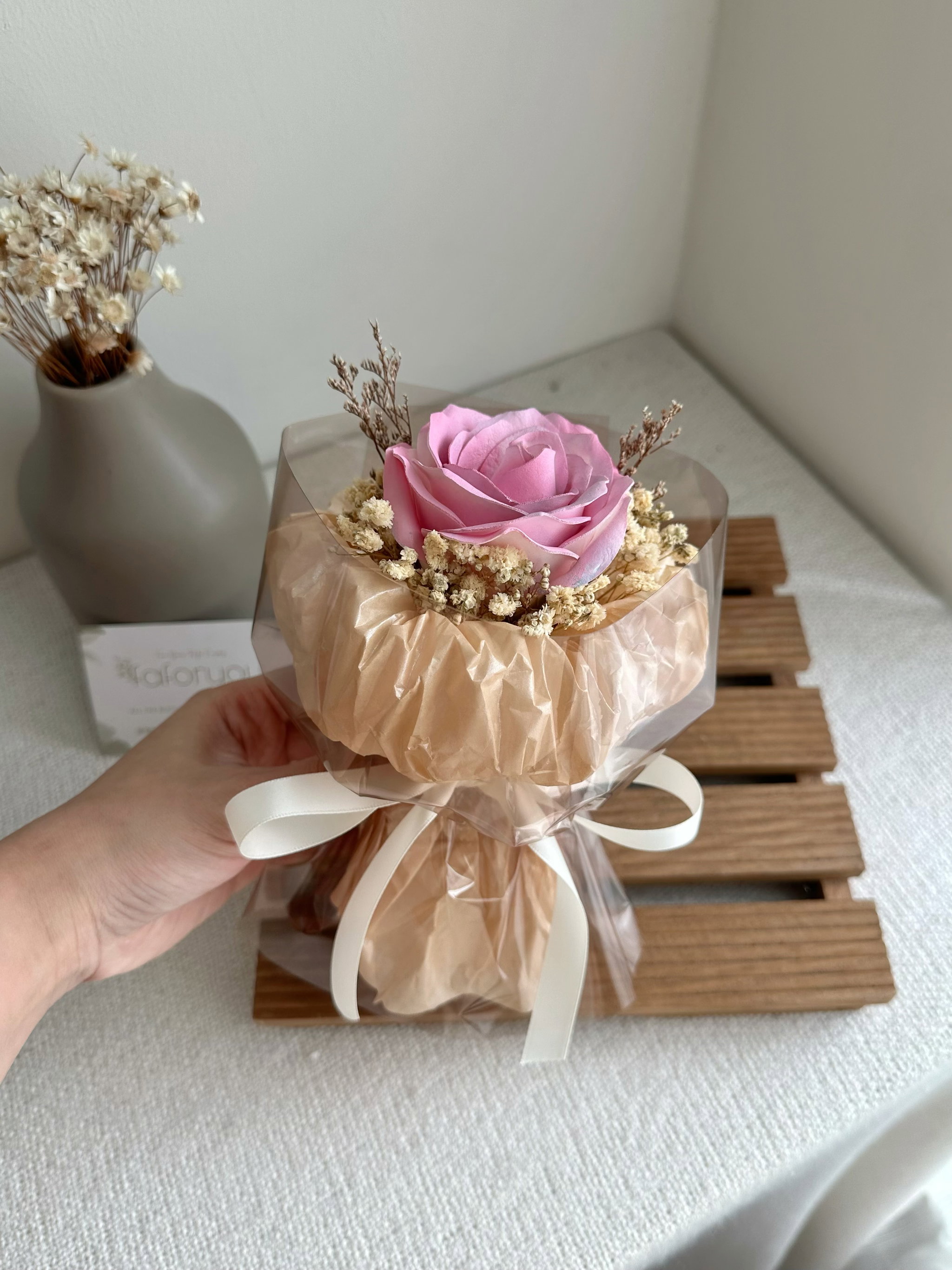 (1R003) 1 Stalk Soap Rose Bouquet _1