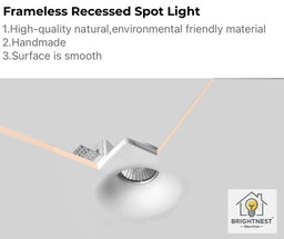 Frameless Recessed Gypsum Spotlights